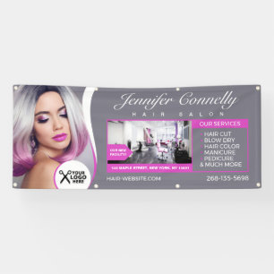 Elegant Pink Hair Salon, Beauty Salon Banner