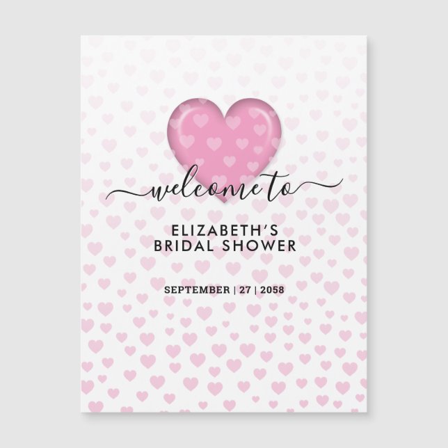 Elegant Pink Heart and Speckles Design (Front)