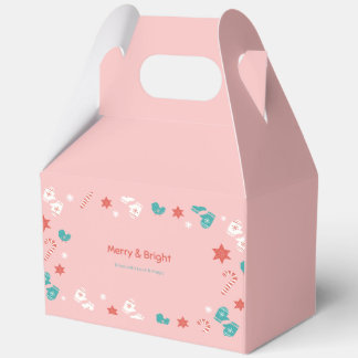 Elegant pink holiday gift box for Cristmas,festive