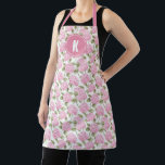 Elegant Pink Hydragea Flowers Pattern Monogram Apron<br><div class="desc">Cook in style with the Elegant Pink Hydrangea Flowers Pattern Monogram Apron. Featuring delicate pink hydrangeas and a personalised monogram, this apron adds a touch of elegance and charm to your kitchen. The soft, durable fabric ensures comfort while you cook, bake, or entertain, making it perfect for any occasion. Whether...</div>