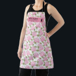 Elegant Pink Hydragea Flowers Pattern Monogram Apron<br><div class="desc">Cook in style with the Elegant Pink Hydrangea Flowers Pattern Monogram Queen of the Kitchen Apron. Designed for those who love to add a touch of beauty to their culinary routine, this apron features delicate pink hydrangeas and a personalised monogram, making it both stylish and unique. The adjustable fit ensures...</div>