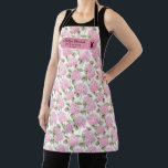 Elegant Pink Hydragea Flowers Pattern Monogram Apron<br><div class="desc">Cook in style with the Elegant Pink Hydrangea Flowers Pattern Monogram Queen of the Kitchen Apron. Designed for those who love to add a touch of beauty to their culinary routine, this apron features delicate pink hydrangeas and a personalised monogram, making it both stylish and unique. The adjustable fit ensures...</div>