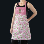 Elegant Pink Hydragea Flowers Pattern Monogram Apron<br><div class="desc">Add a touch of elegance to your kitchen with the Elegant Pink Hydrangea Flowers Pattern Monogram Name Apron. Featuring a delicate pink hydrangea floral design and personalised with your name, this apron combines style and functionality. Perfect for cooking, baking, or crafting, it offers both comfort and protection while making a...</div>