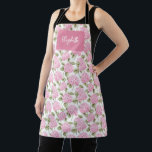 Elegant Pink Hydragea Flowers Pattern Name Apron<br><div class="desc">Add a touch of elegance to your kitchen with the Elegant Pink Hydrangea Flowers Pattern Name Apron. Featuring a delicate pink hydrangea floral design and personalised with your name, this apron combines style and functionality. Perfect for cooking, baking, or crafting, it offers both comfort and protection while making a beautiful...</div>