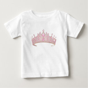 Elegant Pink Jewelled Crown Art Baby T-Shirt