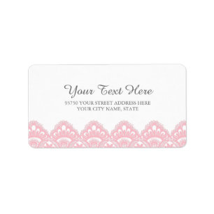 Elegant Pink Lace Address Labels