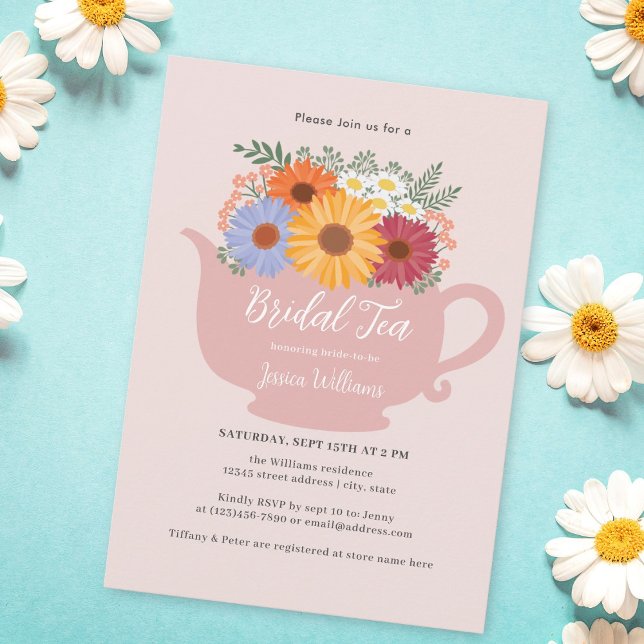 Elegant Pink Ladies Bridal Tea Bridal Shower Invitation (Creator Uploaded)