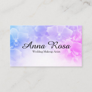 *~* Elegant Pink Lavender Flower Photo Business Card