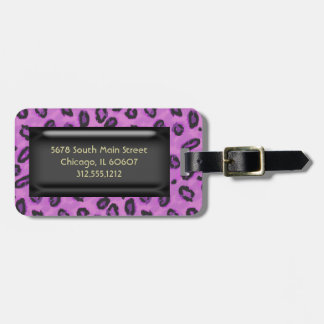 Elegant Pink Leopard Luggage Tag
