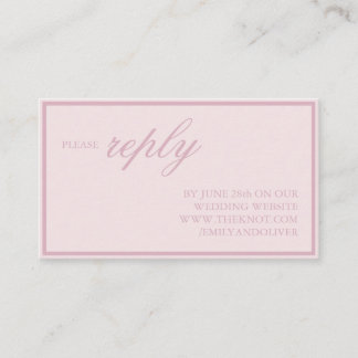 Elegant Pink Lines Wedding Enclosure Card