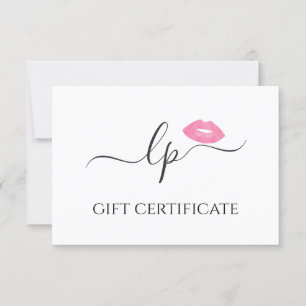 Elegant pink lips handwritten script calligraphy