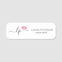 Elegant pink lips handwritten script calligraphy