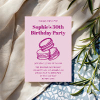 Elegant Pink Macaron 30th Birthday Party 