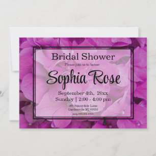 Elegant pink magenta floral Bridal shower Invitation