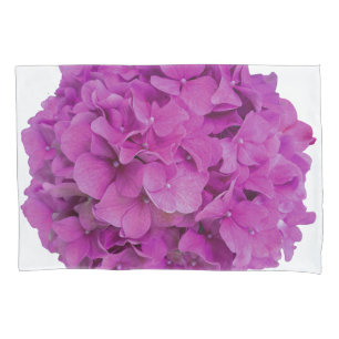 Elegant pink magenta floral hydrangeas roses  pillowcase