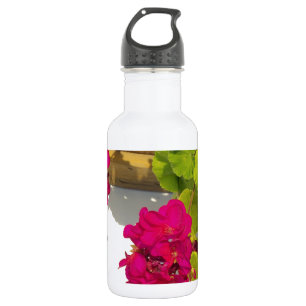 Elegant pink magenta red floral flowers 532 ml water bottle