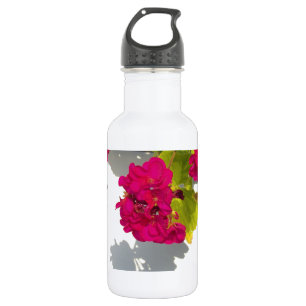 Elegant pink magenta red floral flowers 532 ml water bottle