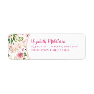 Elegant Pink Magnolia Rose Floral Garden