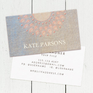 Elegant Pink Mandala  Business Card