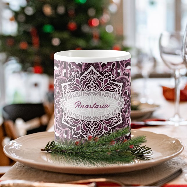 Elegant Pink Mandala Mug (Creator Uploaded)