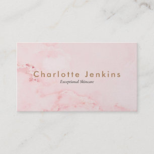 Elegant Pink Marble Gold Professional Business Card