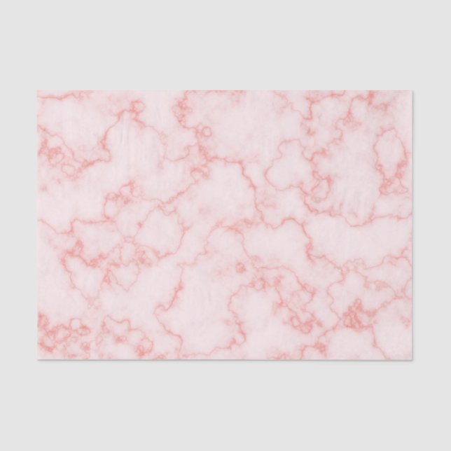Elegant Pink Marble Tissue Paper (Front)