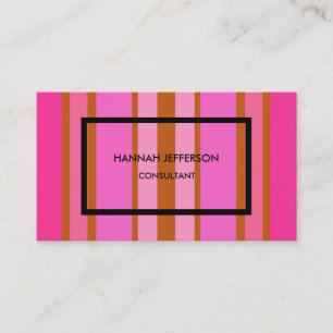 Elegant Pink Minimalist Feminine Professional Business Card