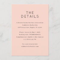 Elegant Pink Minimalist Invitation