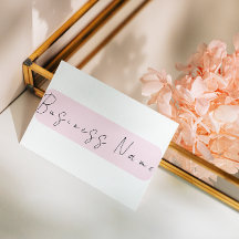 Elegant Pink Minimalist  with QR Code