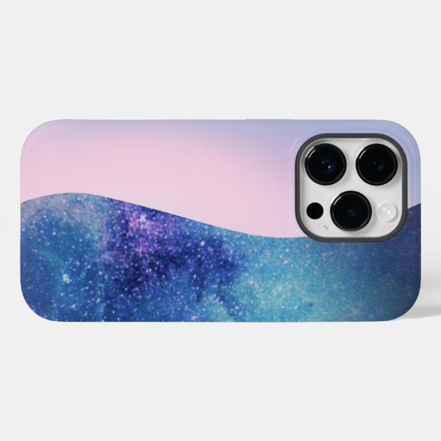 Elegant Pink Modern gradient galaxy glitter star Case-Mate iPhone Case (Back (Horizontal))