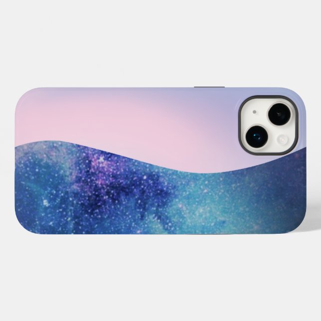 Elegant Pink Modern gradient galaxy glitter star Case-Mate iPhone Case (Back (Horizontal))