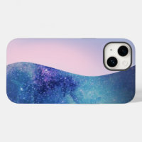 Elegant Pink Modern gradient galaxy glitter star