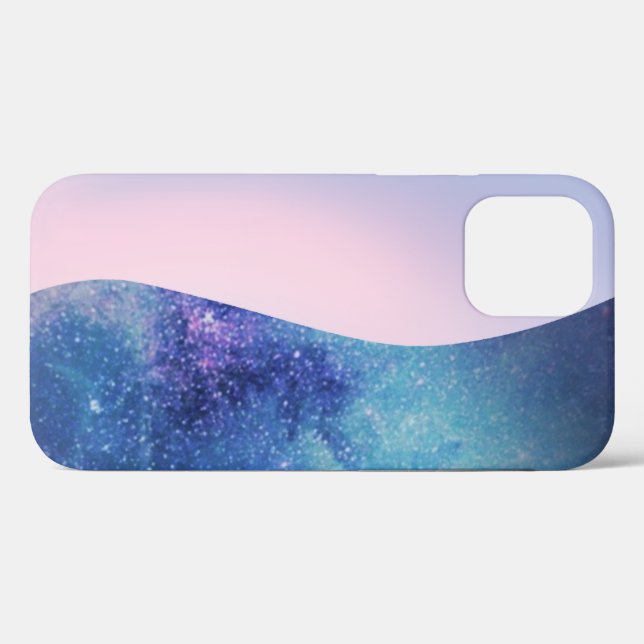 Elegant Pink Modern gradient galaxy glitter star Case-Mate iPhone Case (Back (Horizontal))