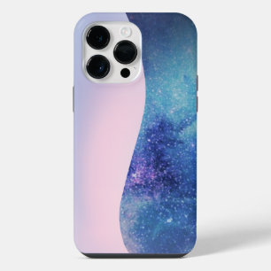 Elegant Pink Modern gradient galaxy glitter star iPhone 14 Pro Max Case
