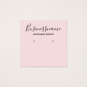 Elegant pink modern simple earring display card