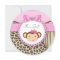Elegant Pink Monkey Baby Girl Shower