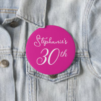 Elegant Pink Monogram 30th Birthday Party