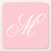 Elegant Pink Monogram Initial