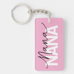 Elegant Pink NANA Keychain – Modern Script Grandma