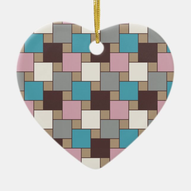 Elegant Pink Nectar Ceramic Tree Decoration (Front)