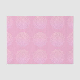 Elegant Pink Ombre Mandala Decoupage Art Gift Wrap Tissue Paper