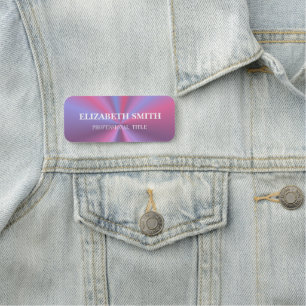 Elegant pink ombre modern name tag