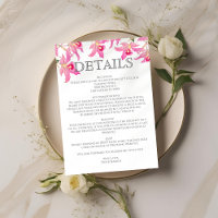 Elegant Pink Orchid Blooms Tropical Floral Wedding
