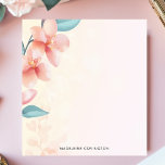 Elegant Pink Orchid Blossom Personalised Name Notepad<br><div class="desc">Add a touch of tropical elegance to your notes with this personalised notepad. The design features a beautiful pink orchid blossom with delicate leaves, creating a sophisticated sidebar on the left. The soft, pastel background complements the floral motif. Customise this notepad with your own text for a personal touch. Perfect...</div>