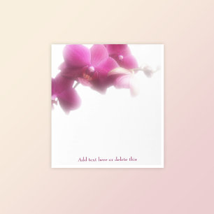 Elegant Pink Orchid Floral Notepad