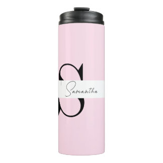Elegant Pink Pastel Personalised Thermal Tumbler
