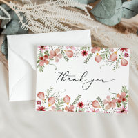 Elegant Pink Peach Watercolor Flowers Wedding Than
