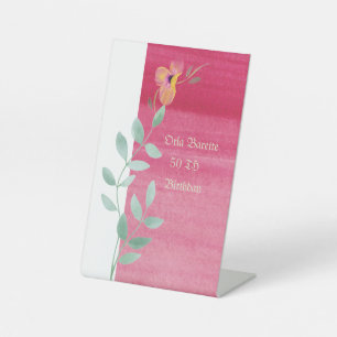 Elegant Pink  Pedestal Sign