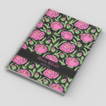 Elegant Pink Peony Flowers Personalised