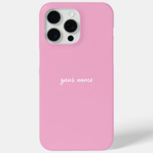 Elegant Pink Personalized iPhone 15 Pro Max Case w